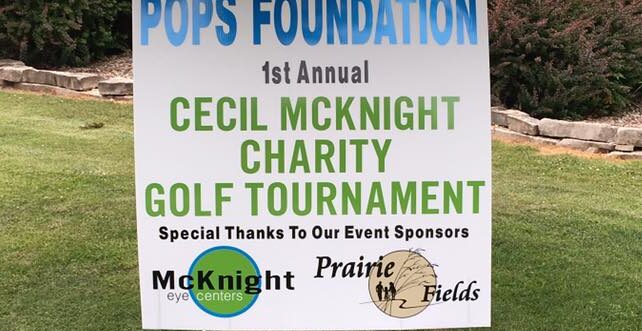 POPS Foundation Cecil McKnight Golf Sign